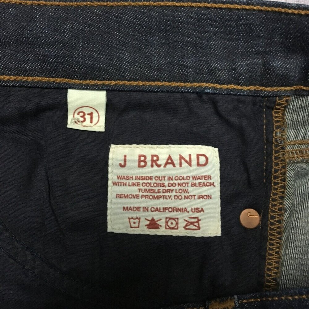J Brand Womens Skinny Leg Pure Blue Jeans size 31 Dark Wash Stretch Denim Pants - Picture 6 of 15